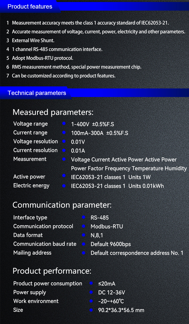 DC Energy meter module