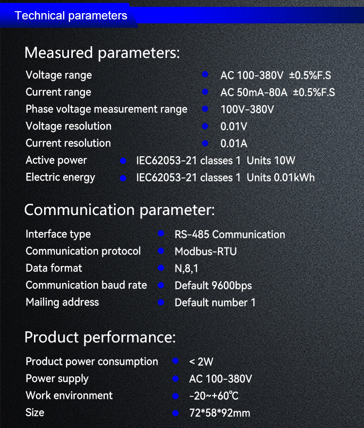 JSY-MK-339 energy meter monitor