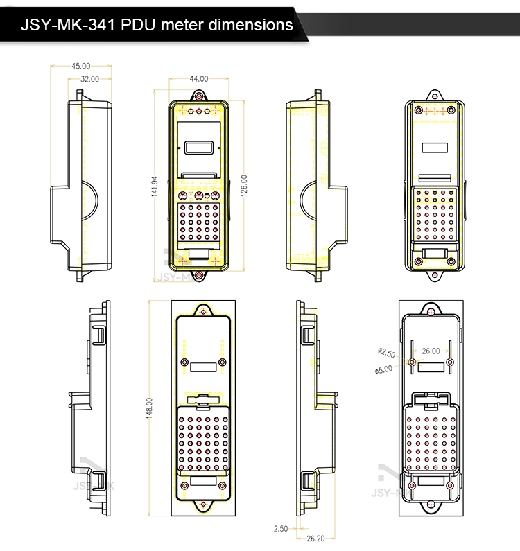 Intelligent IP PDU Meter dimension