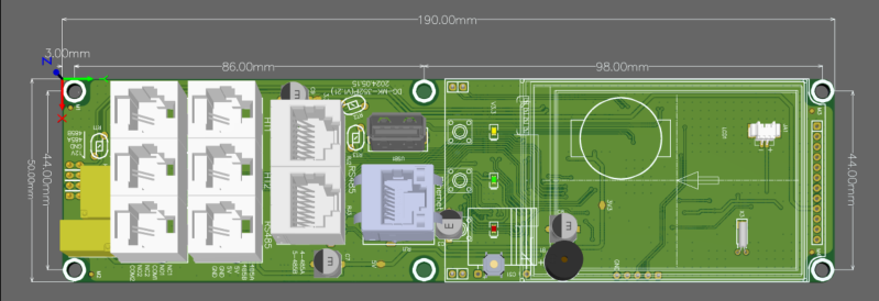 ip pdu main board size