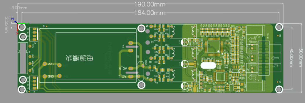 PDU power board size