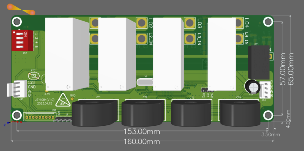 relay board size