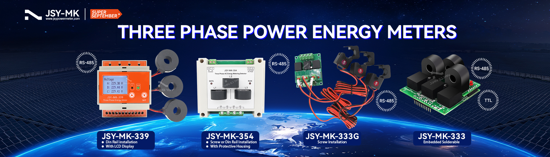 three phase meter modules